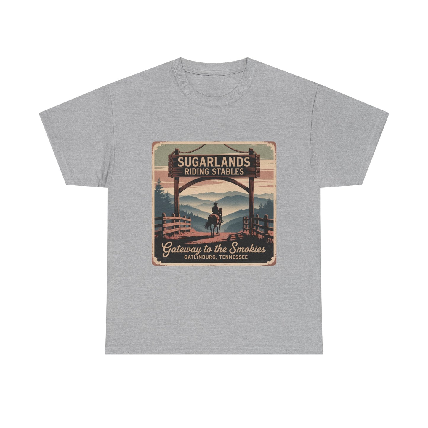 Gateway to the Smokies T-Shirt – Sugarlands Riding Stables Gatlinburg Tennessee Horseback Tee