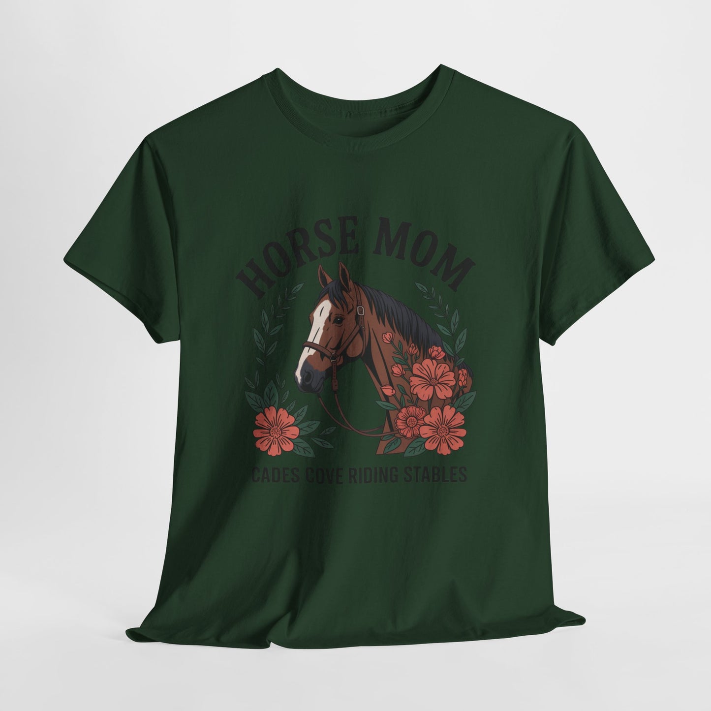 Horse Mom Cades Cove Riding Stables Shirt – Floral Horse Lover Smoky Mountains Tee