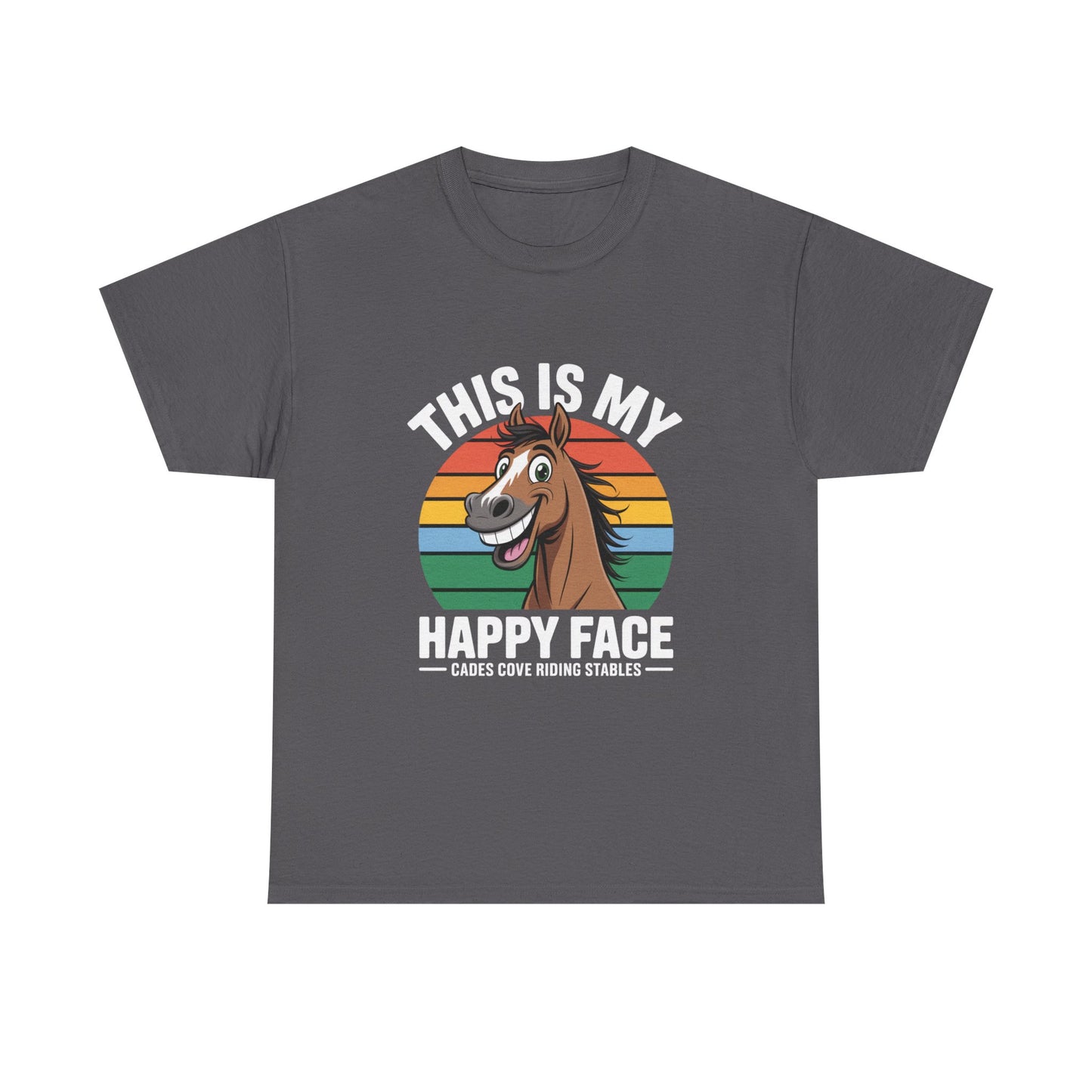 This Is My Happy Face Cades Cove Riding Stables Shirt – Funny Horse Adult Tee