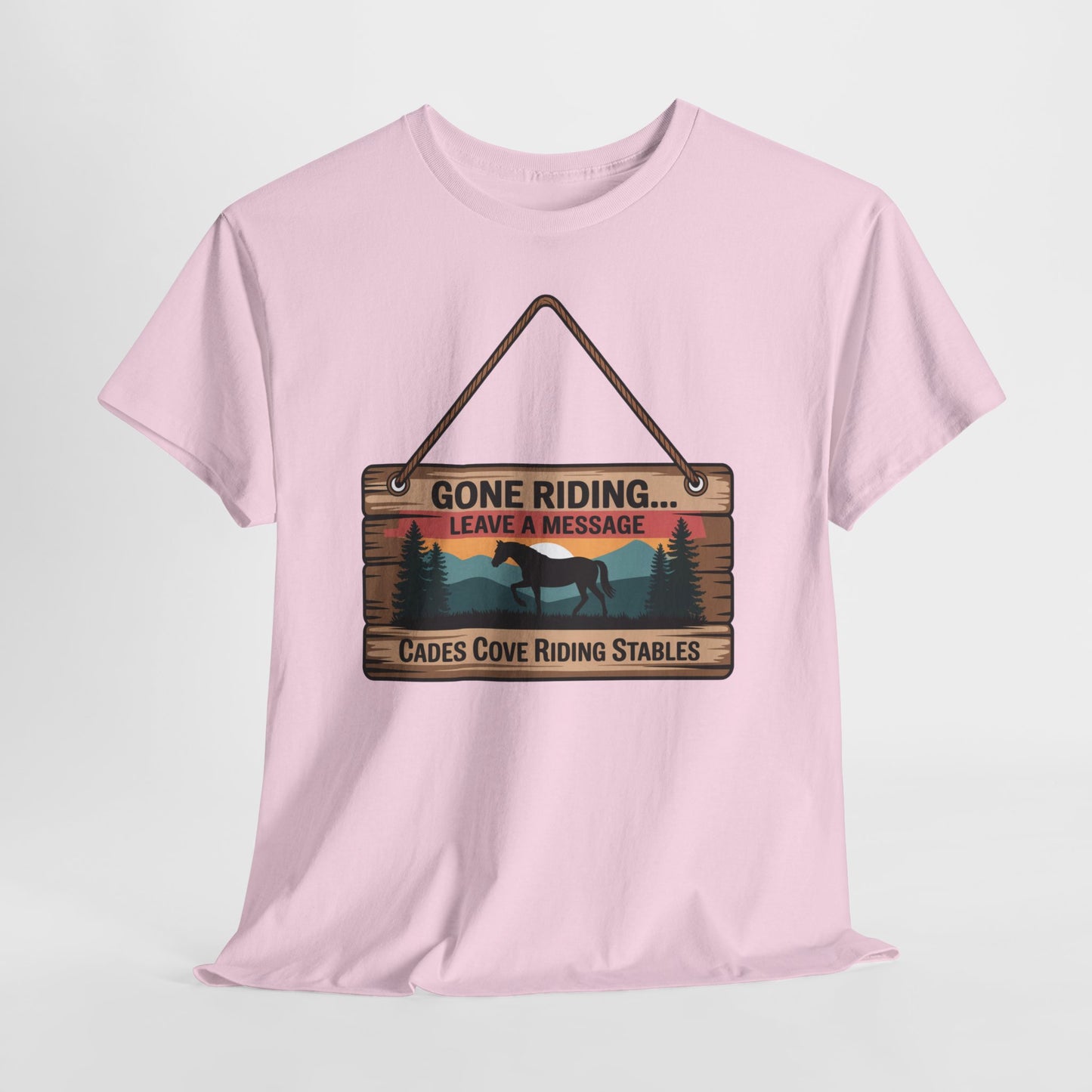 Gone Riding Leave a Message Cades Cove Riding Stables Shirt – Funny Horse Lover Tee