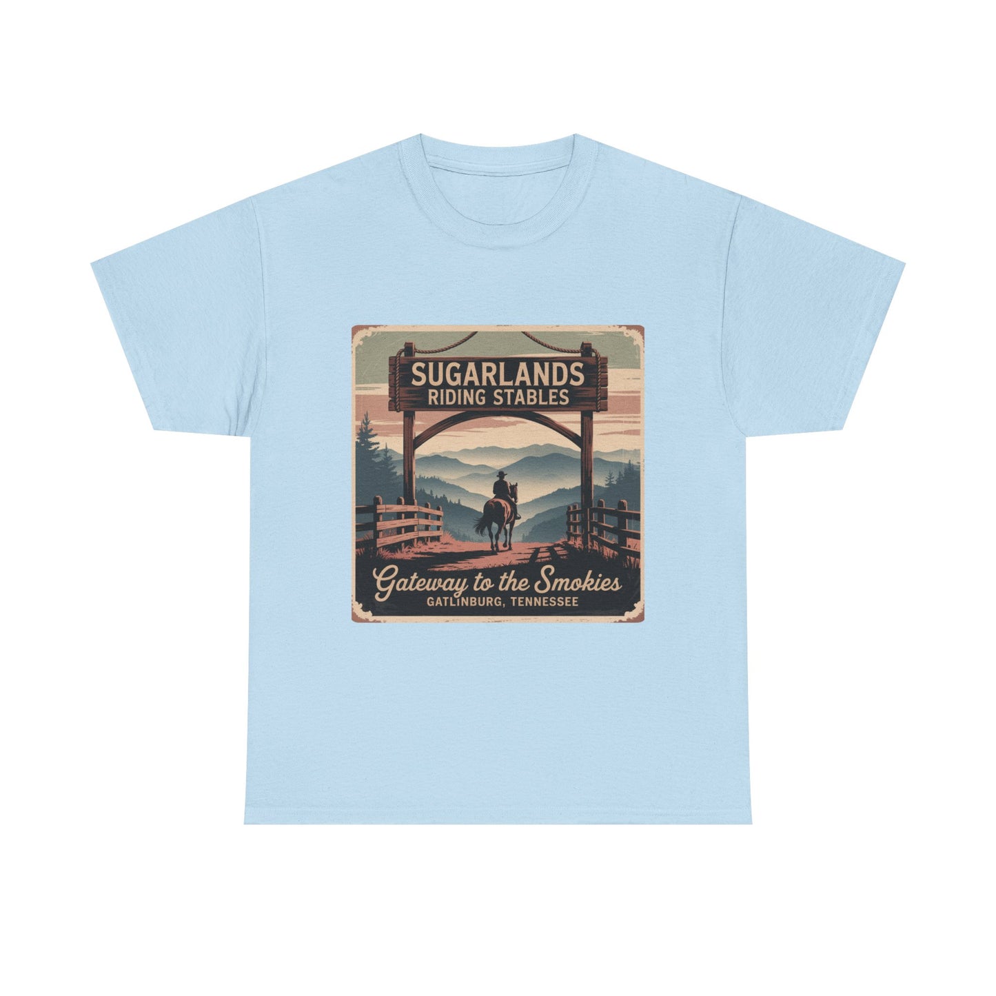 Sugarlands Riding Stables T-Shirt – Gateway to the Smokies Gatlinburg Tennessee Horseback Tee