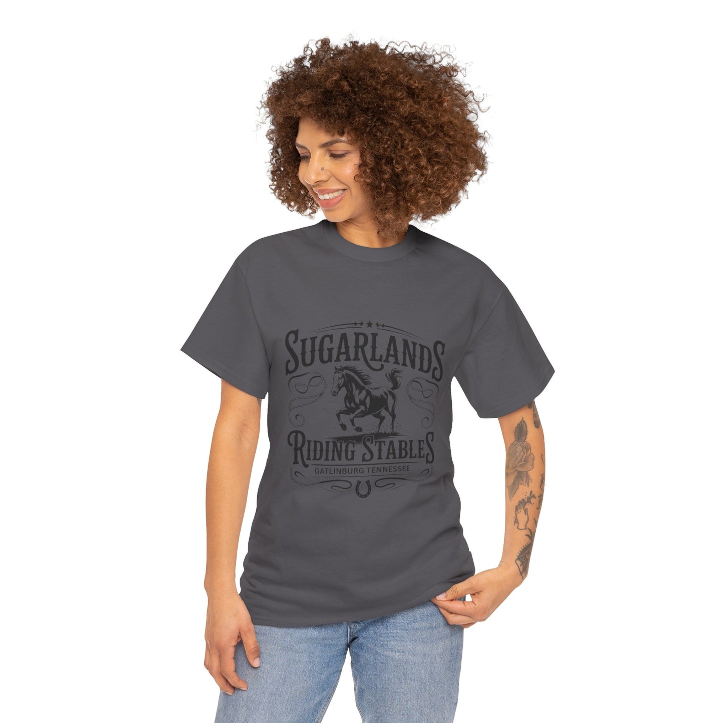 Sugarlands Riding Stables T-Shirt – Western Horse Design Gatlinburg Tennessee