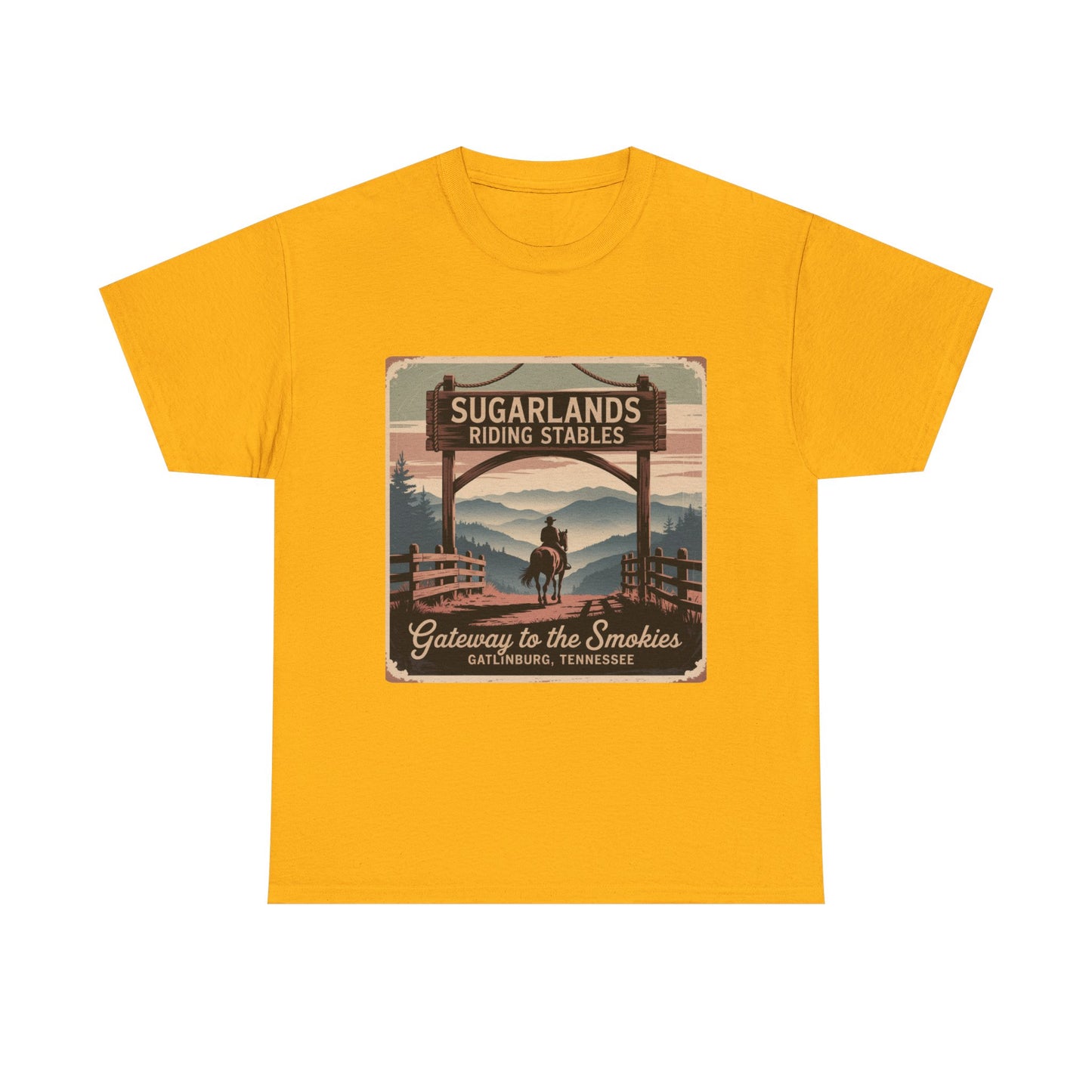 Sugarlands Riding Stables T-Shirt – Gateway to the Smokies Gatlinburg Tennessee Horseback Tee
