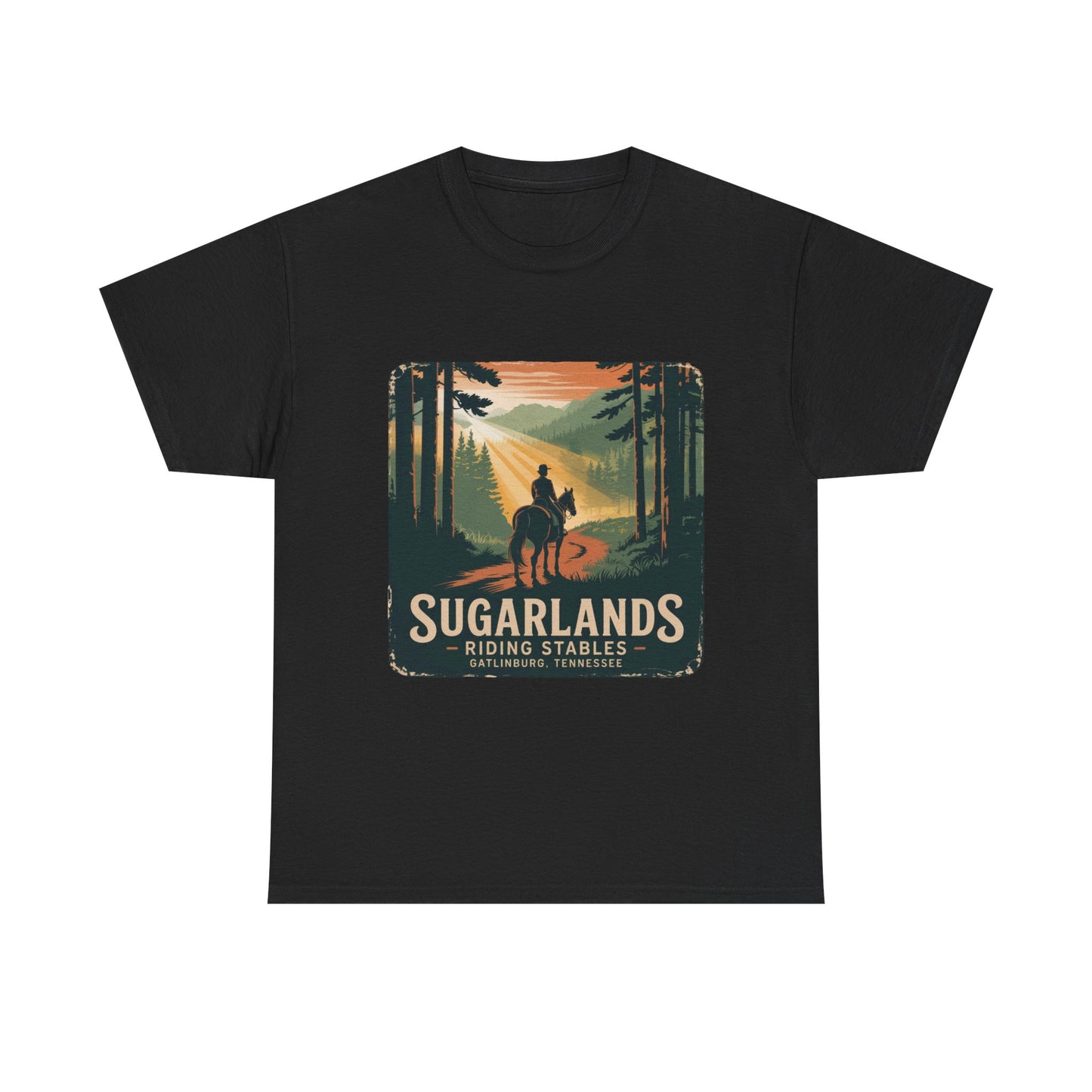 Sugarlands Riding Stables T-Shirt – Gatlinburg Tennessee Scenic Smoky Mountains Trail Tee