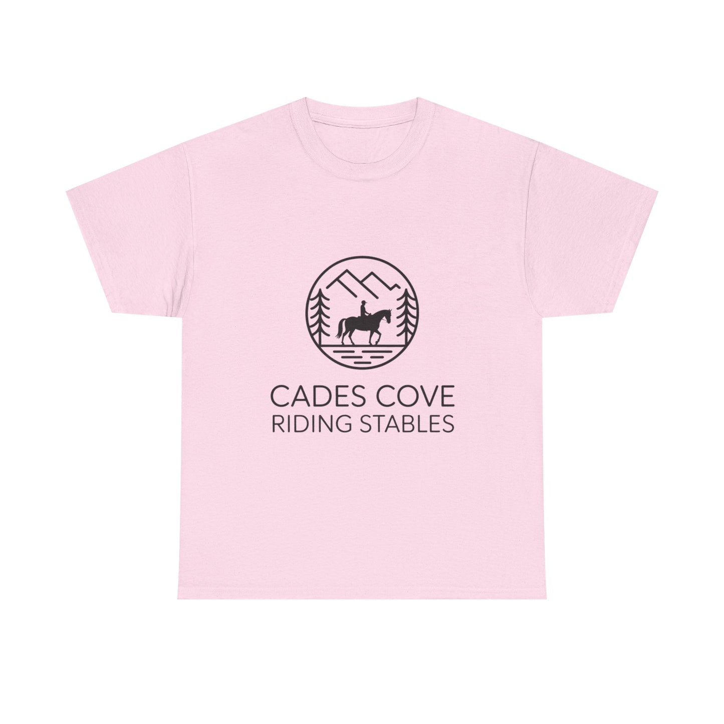 Cades Cove Riding Stables Circle Emblem T-Shirt – Smoky Mountains Western Trail Ride Tee