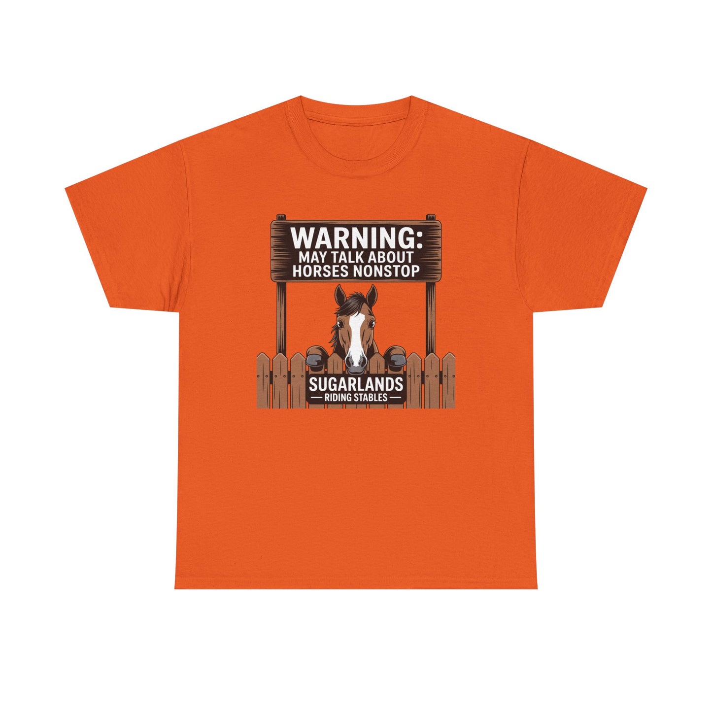Horse Lover T‑Shirt — "Warning: May Talk About Horses Nonstop" Graphic Tee