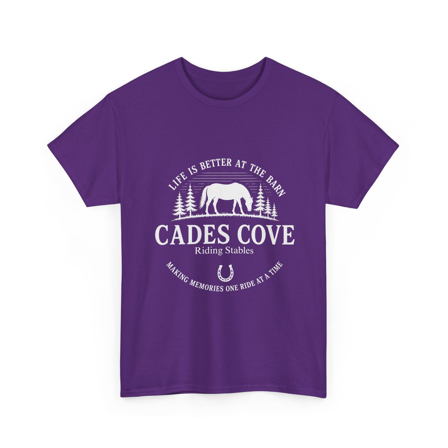 Cades Cove Riding Stables Life Is Better at the Barn T-Shirt – Adult Horse Lover Tee