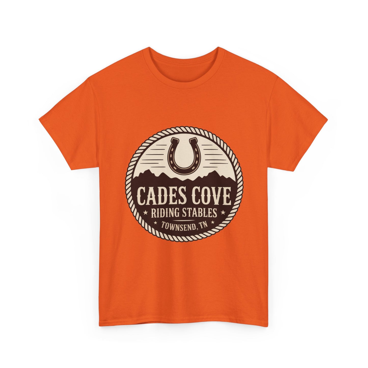 Cades Cove Riding Stables Townsend TN T-Shirt – Smoky Mountains Western Logo Tee