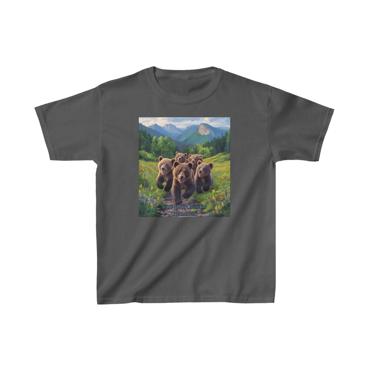 Great Smoky Mountains National Park Bears, Kids Heavy Cotton™ Tee