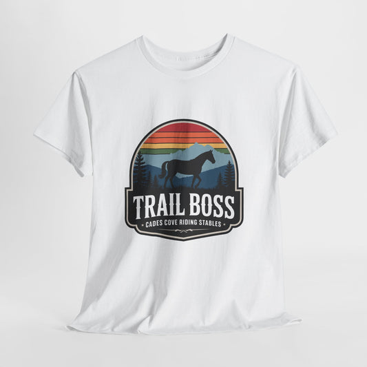 Trail Boss Cades Cove Riding Stables Shirt – Vintage Horseback Riding Smoky Mountains Tee