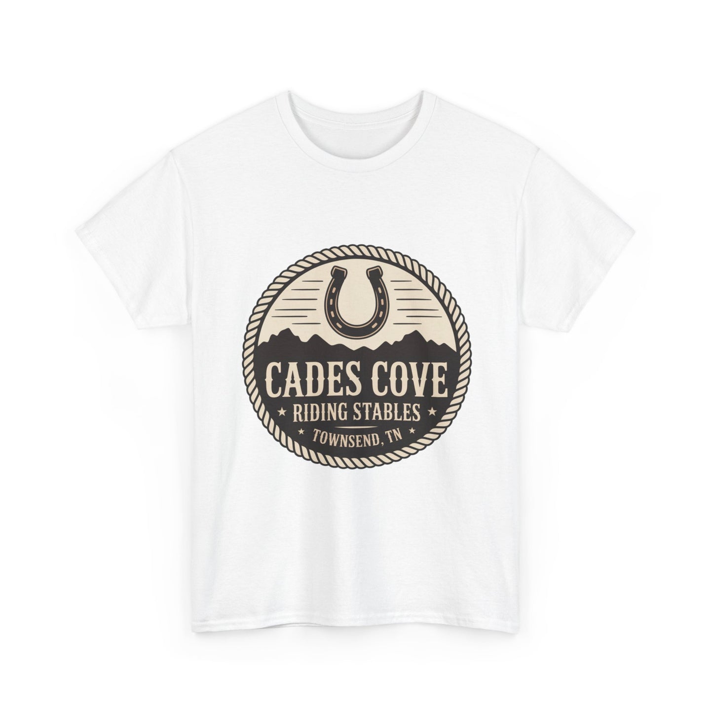 Cades Cove Riding Stables Townsend TN T-Shirt – Smoky Mountains Western Logo Tee