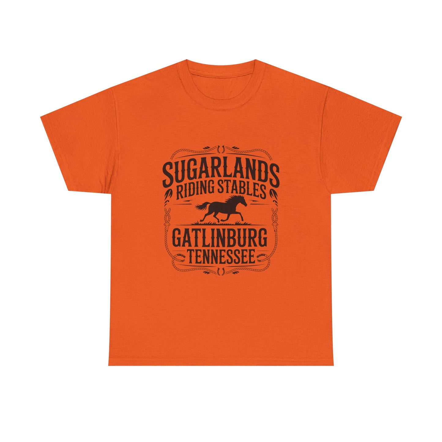 Sugarlands Riding Stables T-Shirt – Gatlinburg Tennessee Horseshoe Western Logo Tee