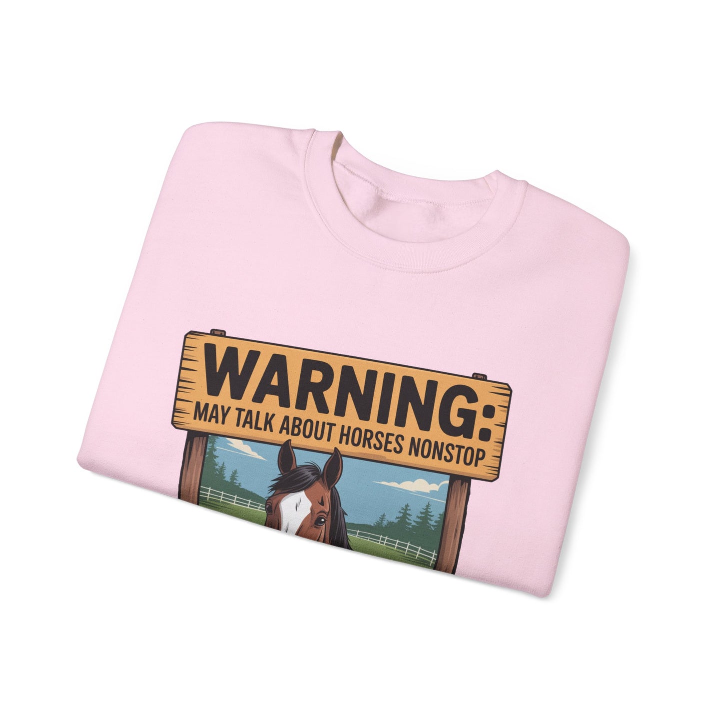 Warning May Talk About Horses Nonstop Adult Jacket – Cades Cove Riding Stables Crewneck Sweatshirt
