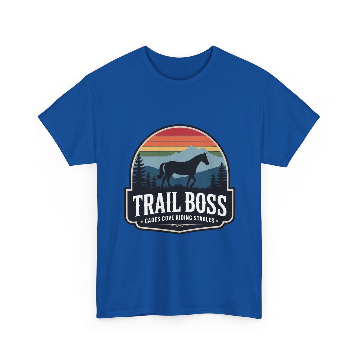 Trail Boss Cades Cove Riding Stables Shirt – Vintage Horseback Riding Smoky Mountains Tee
