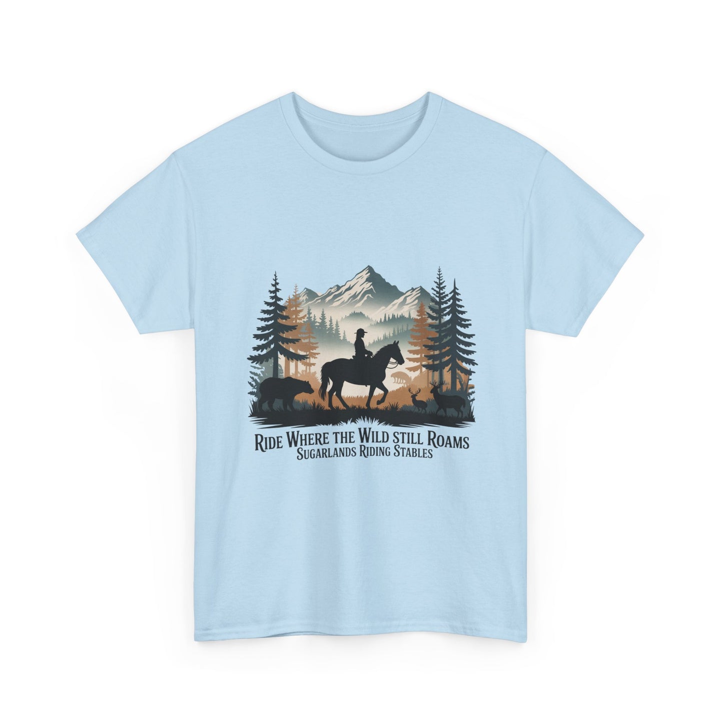 Ride Where the Wild Still Roams T-Shirt – Sugarlands Riding Stables Gatlinburg Tennessee Wildlife Tee