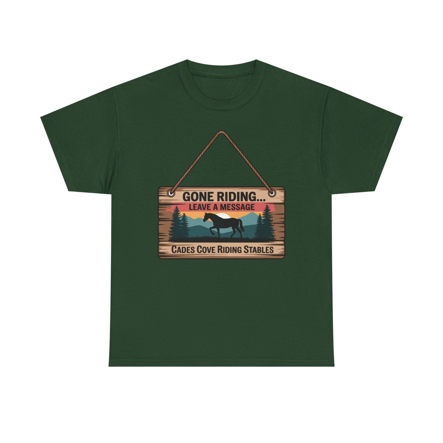Gone Riding Leave a Message Cades Cove Riding Stables Shirt – Funny Horse Lover Tee