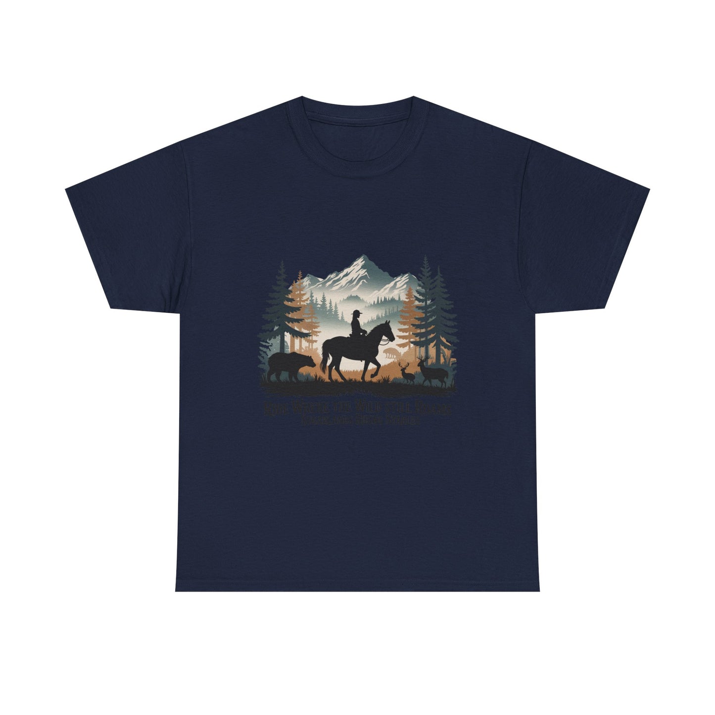 Ride Where the Wild Still Roams T-Shirt – Sugarlands Riding Stables Gatlinburg Tennessee Wildlife Tee