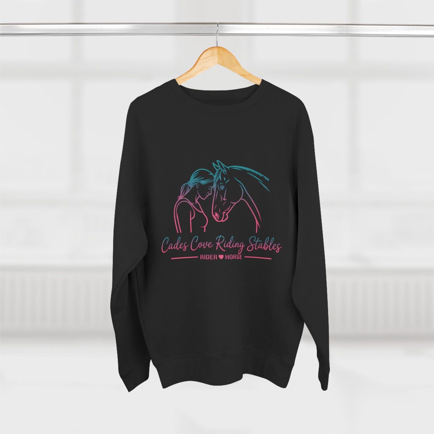 Cades Cove Harmony – Rider ♥ Horse (Pastel Edition) Unisex Crewneck Sweatshirt