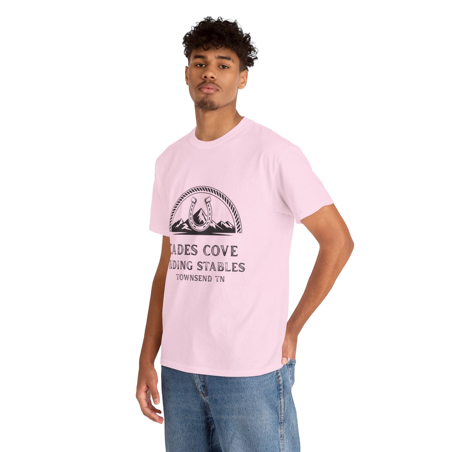 Cades Cove Riding Stables T-Shirt – Smoky Mountains Horseshoe Western Logo Tee