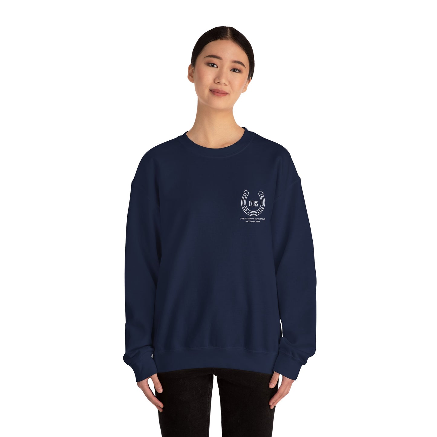 Cades Cove Riding Stables Horsehead Unisex Heavy Blend™ Crewneck Sweatshirt