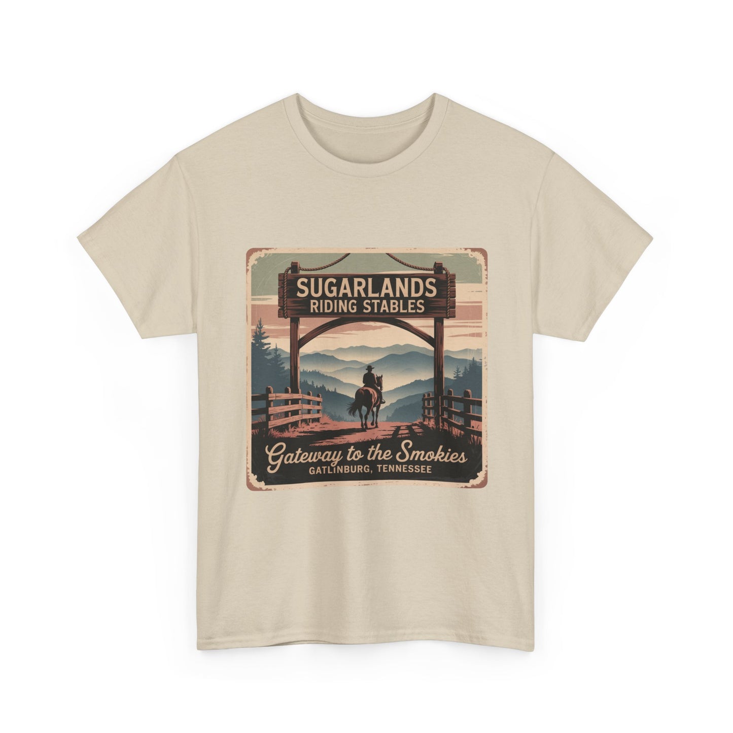 Gateway to the Smokies T-Shirt – Sugarlands Riding Stables Gatlinburg Tennessee Horseback Tee