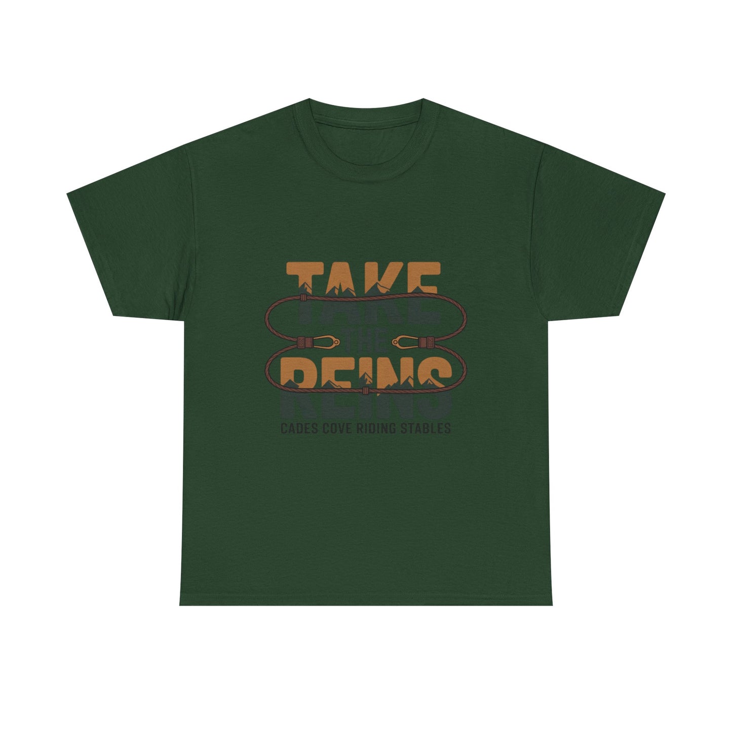 Take the Reins T-Shirt – Cades Cove Riding Stables Smoky Mountains Horseback Riding Tee