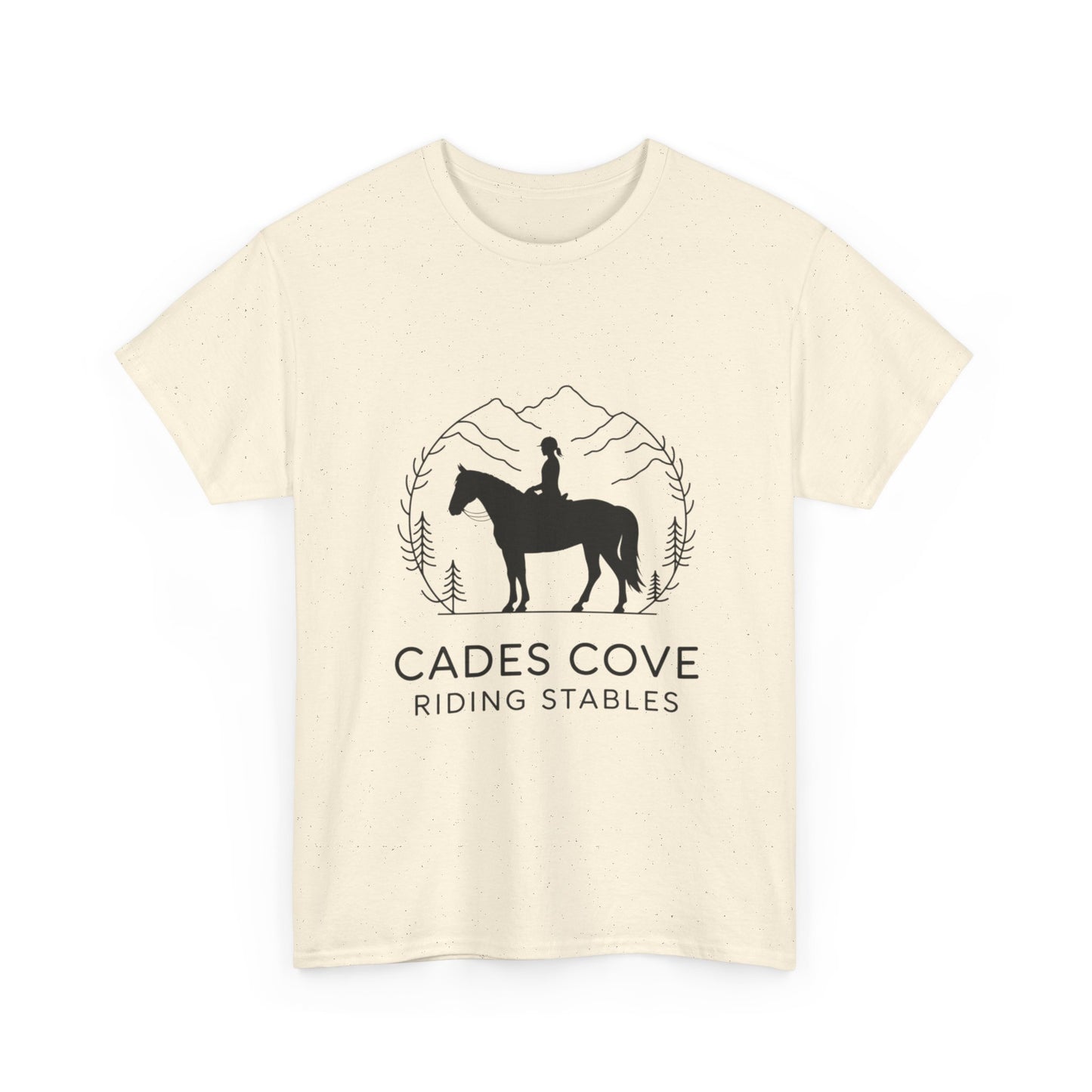 Cades Cove Riding Stables Minimalist T-Shirt – Smoky Mountains Horseback Silhouette Tee