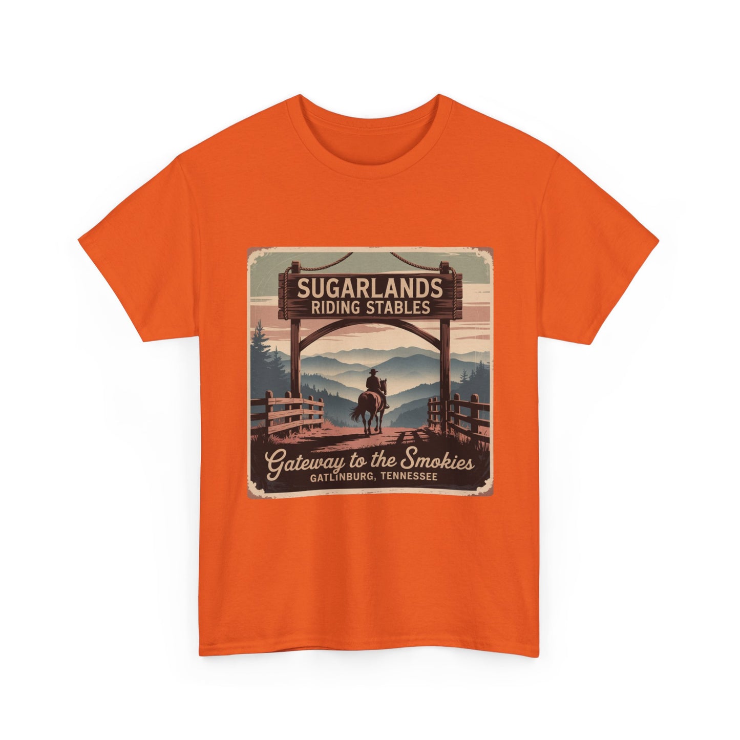 Sugarlands Riding Stables T-Shirt – Gateway to the Smokies Gatlinburg Tennessee Horseback Tee