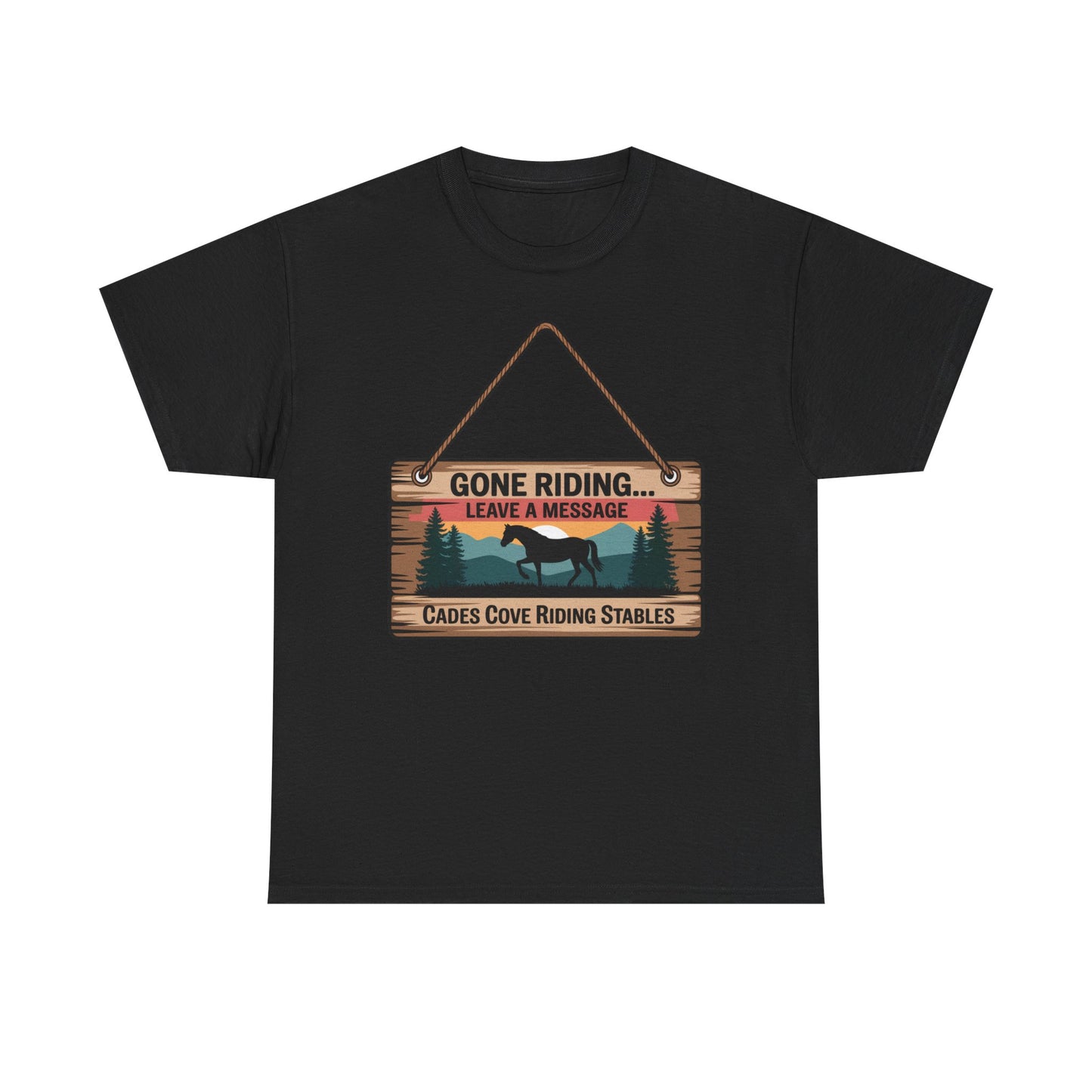 Gone Riding Leave a Message Cades Cove Riding Stables Shirt – Funny Horse Lover Tee