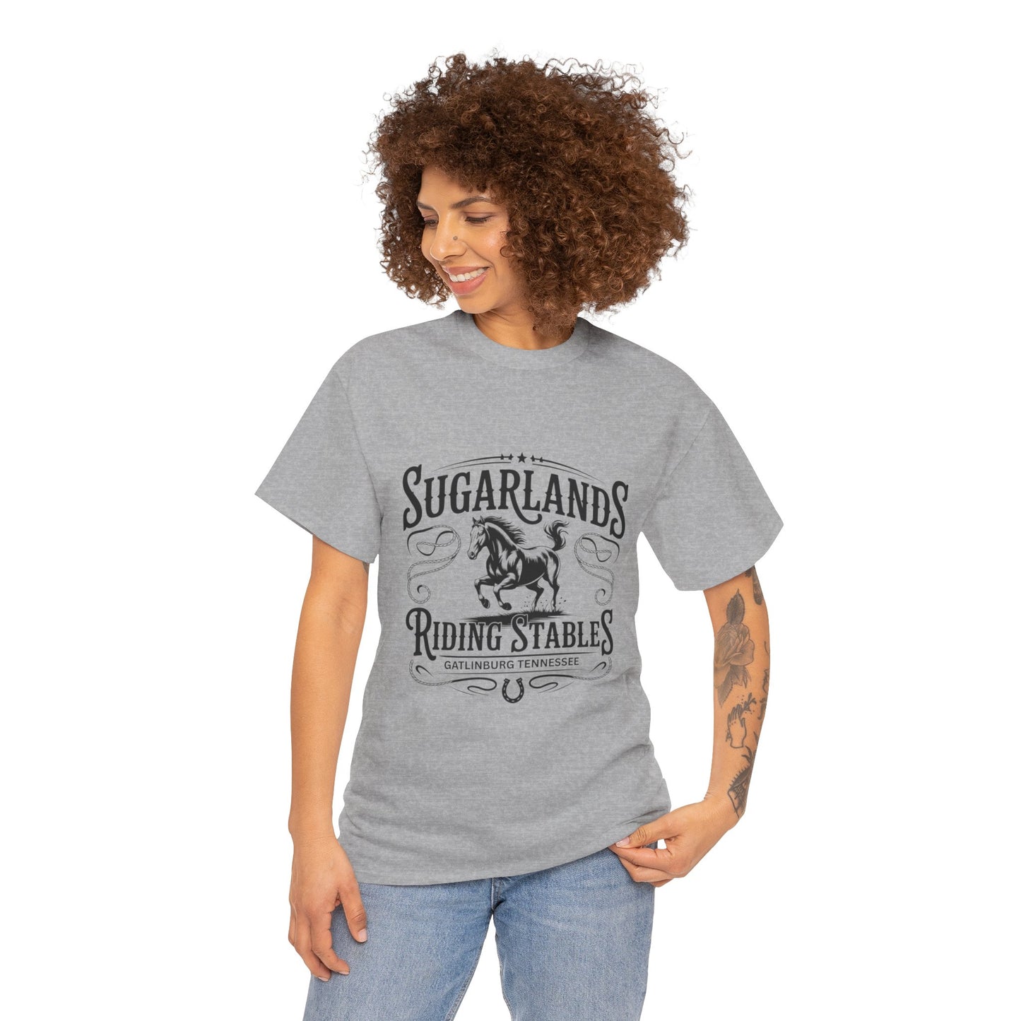 Sugarlands Riding Stables T-Shirt – Western Horse Design Gatlinburg Tennessee
