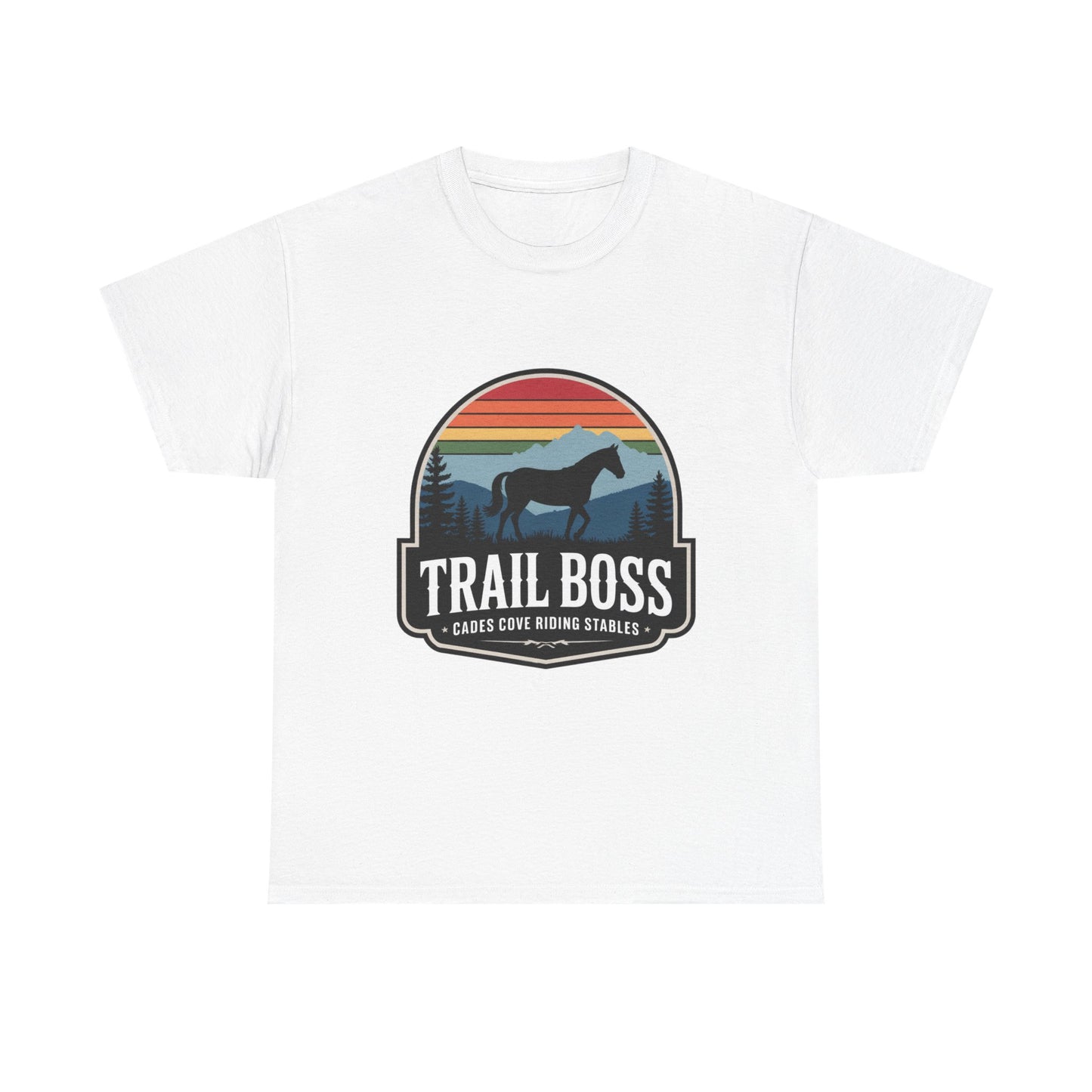 Trail Boss Cades Cove Riding Stables Shirt – Vintage Horseback Riding Smoky Mountains Tee