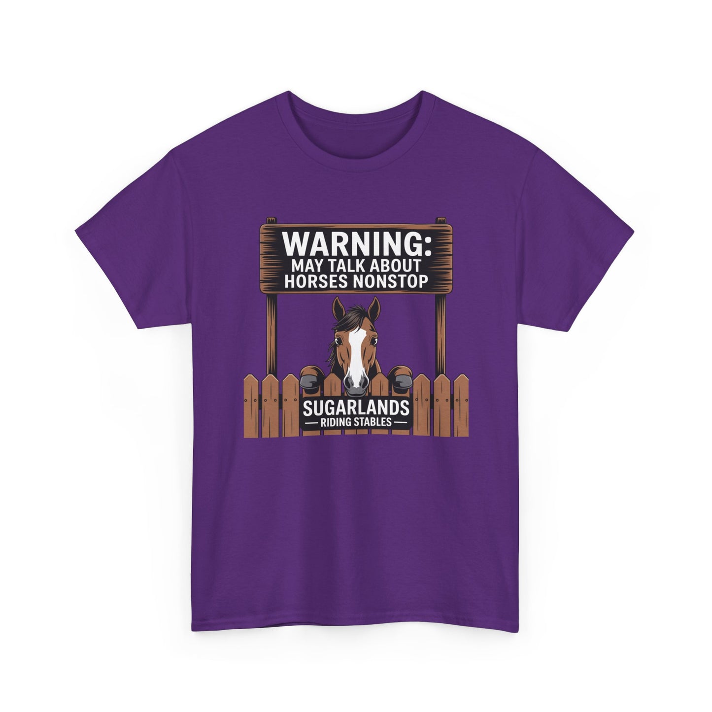 Horse Lover T‑Shirt — "Warning: May Talk About Horses Nonstop" Graphic Tee