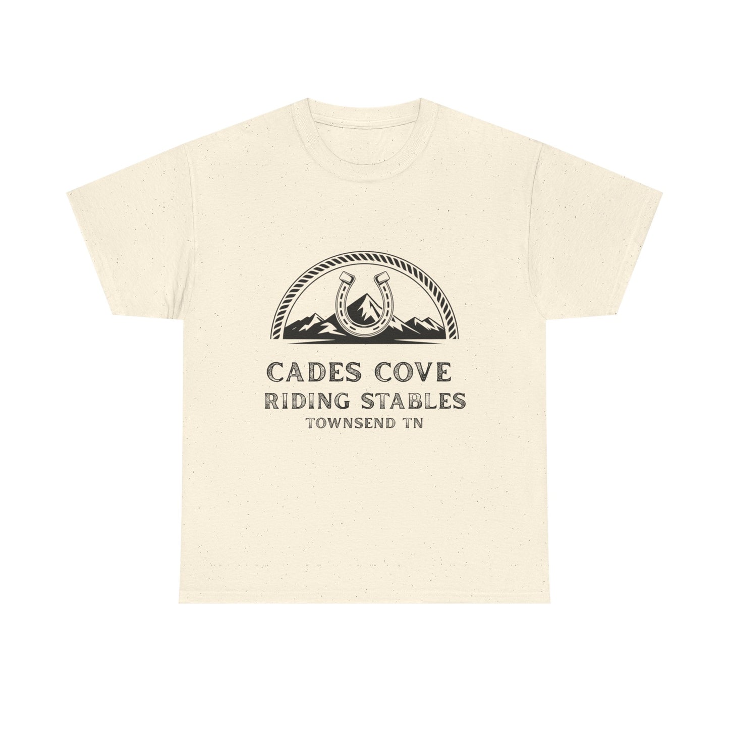Cades Cove Riding Stables T-Shirt – Smoky Mountains Horseshoe Western Logo Tee