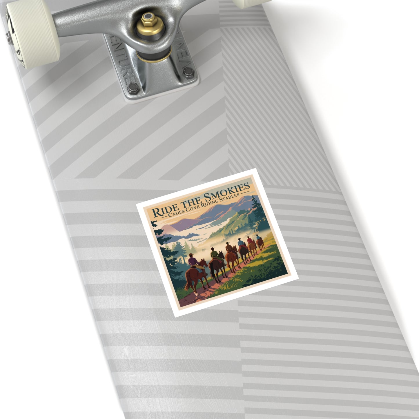 Ride the Smokies Sticker – Cades Cove Riding Stables Smoky Mountains Horseback Riding Decal
