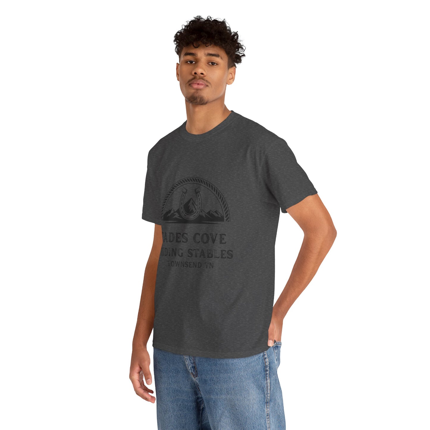 Cades Cove Riding Stables T-Shirt – Smoky Mountains Horseshoe Western Logo Tee