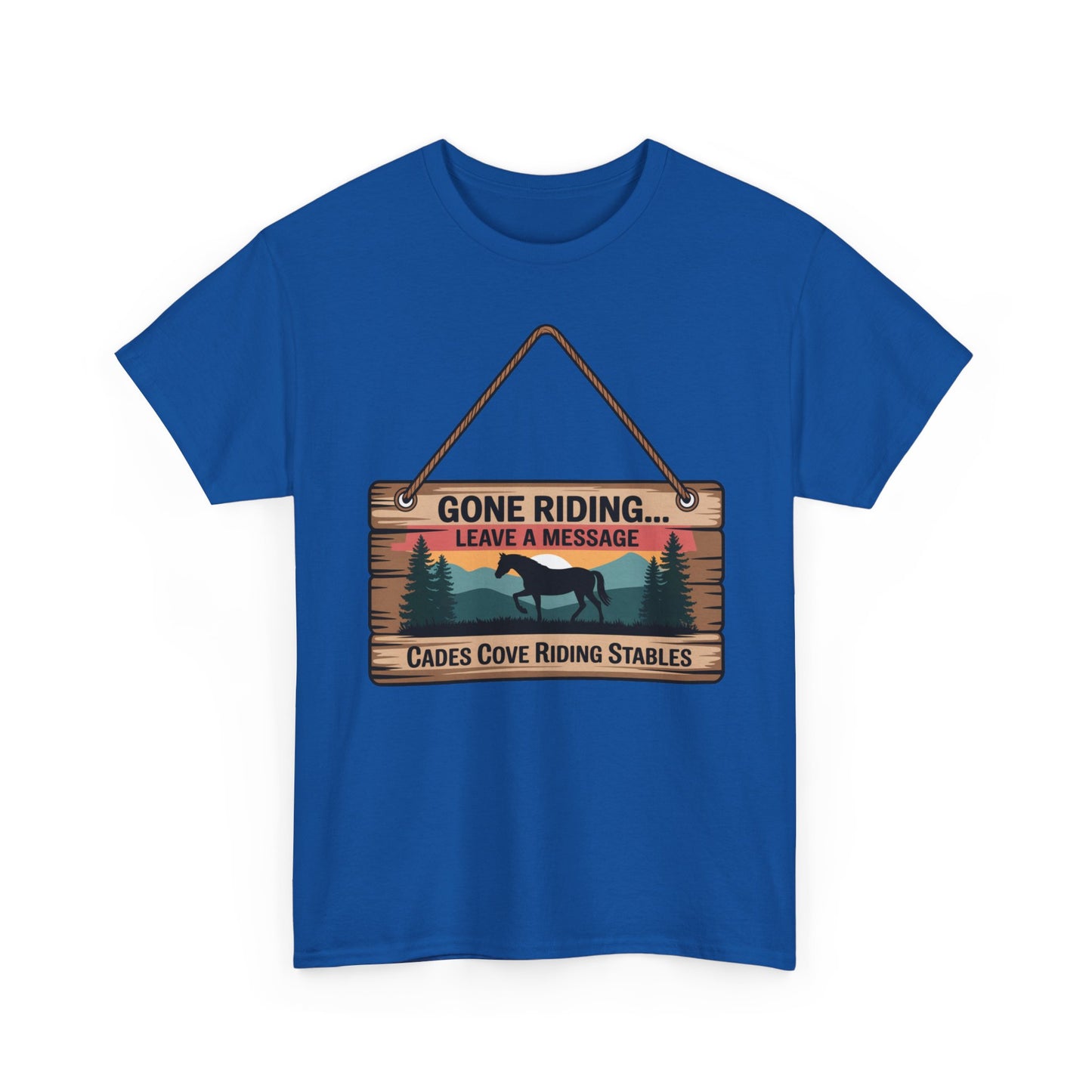 Gone Riding Leave a Message Cades Cove Riding Stables Shirt – Funny Horse Lover Tee