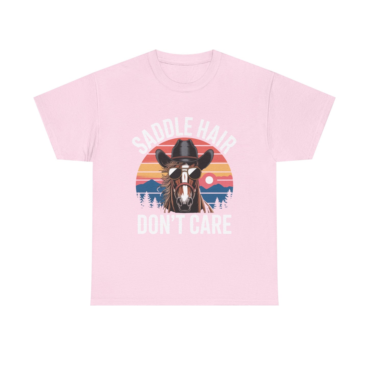 Saddle Hair Don't Care Horse Shirt – Funny Western Horse Lover Tee