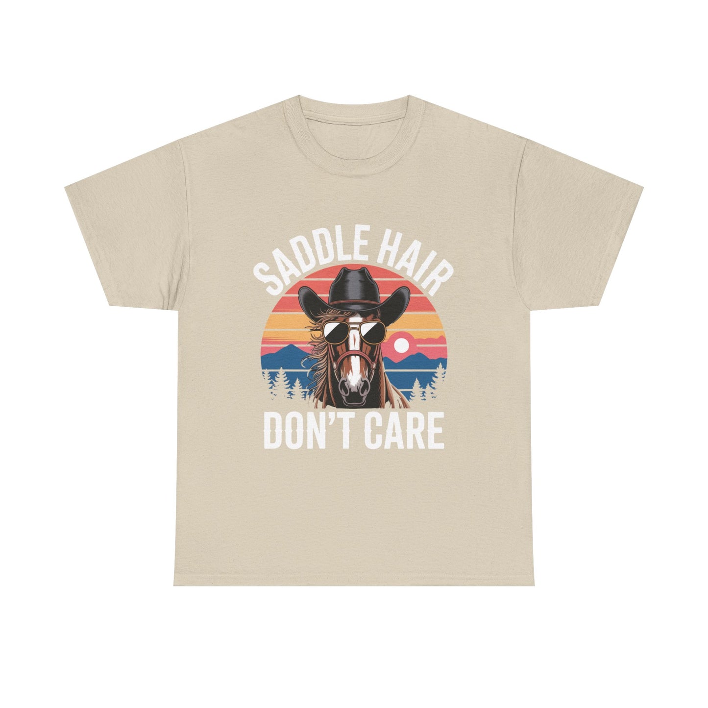 Saddle Hair Don't Care Horse Shirt – Funny Western Horse Lover Tee
