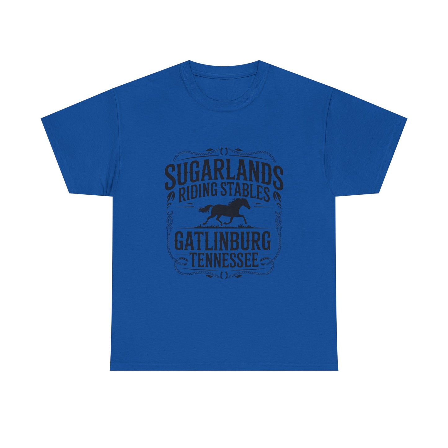 Sugarlands Riding Stables T-Shirt – Gatlinburg Tennessee Horseshoe Western Logo Tee