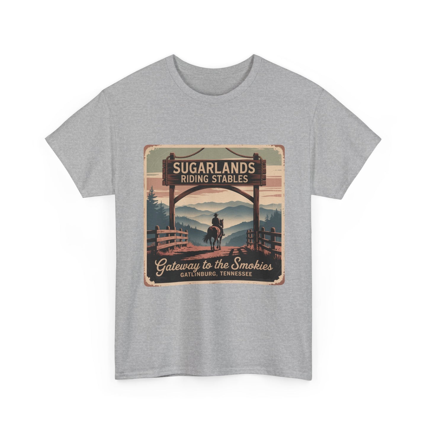 Gateway to the Smokies T-Shirt – Sugarlands Riding Stables Gatlinburg Tennessee Horseback Tee
