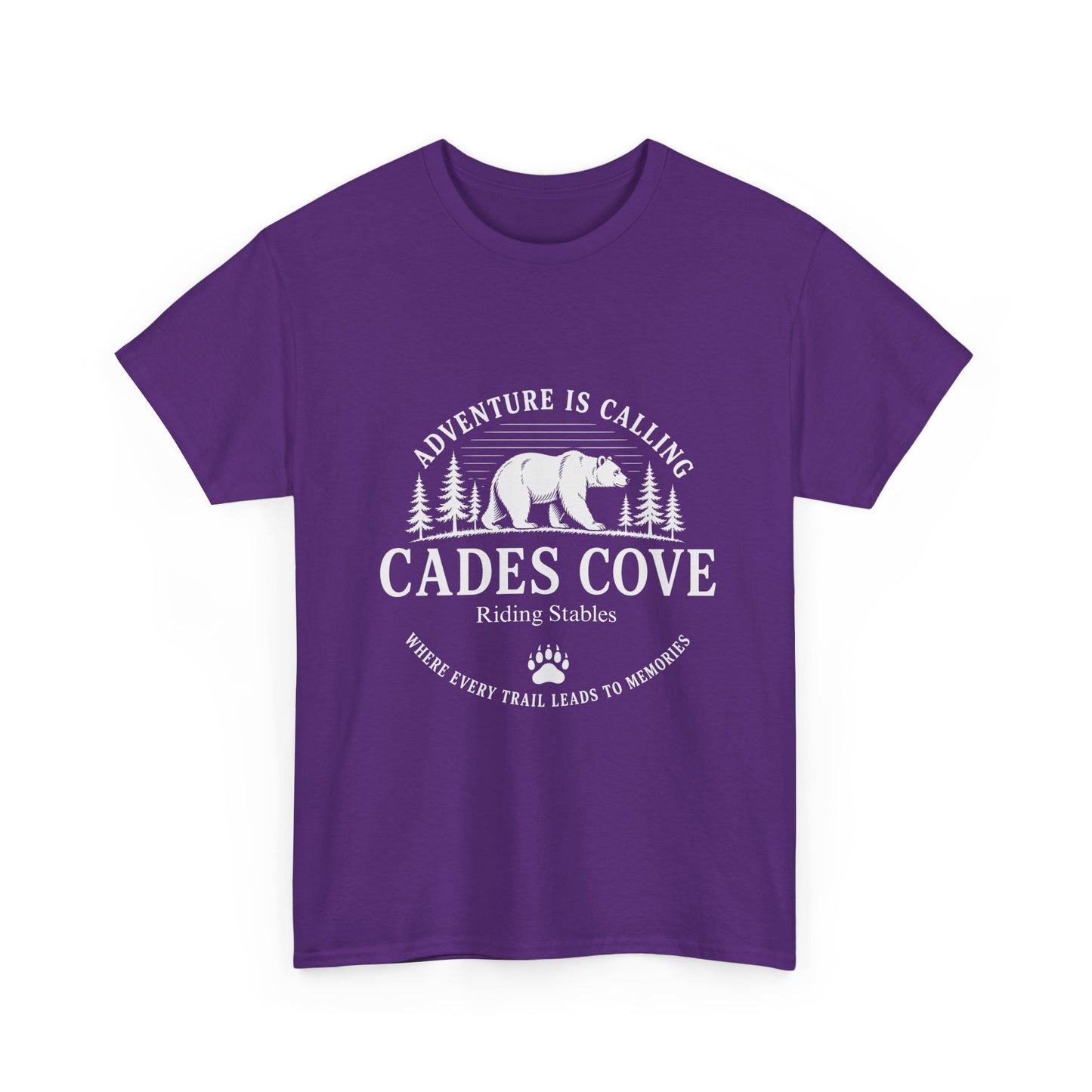 Cades Cove Riding Stables Adventure Is Calling Bear T-Shirt – Adult Smoky Mountains Tee