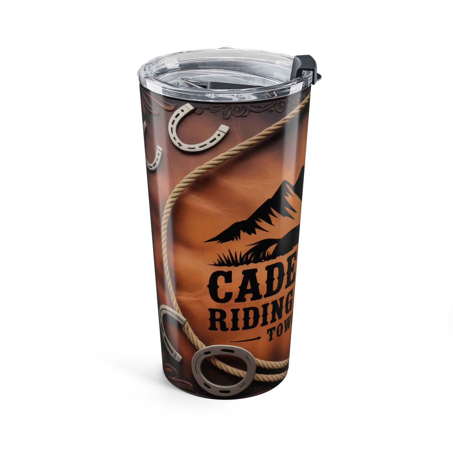 Cades Cove Rustic Saddle Leather Tumbler 20oz
