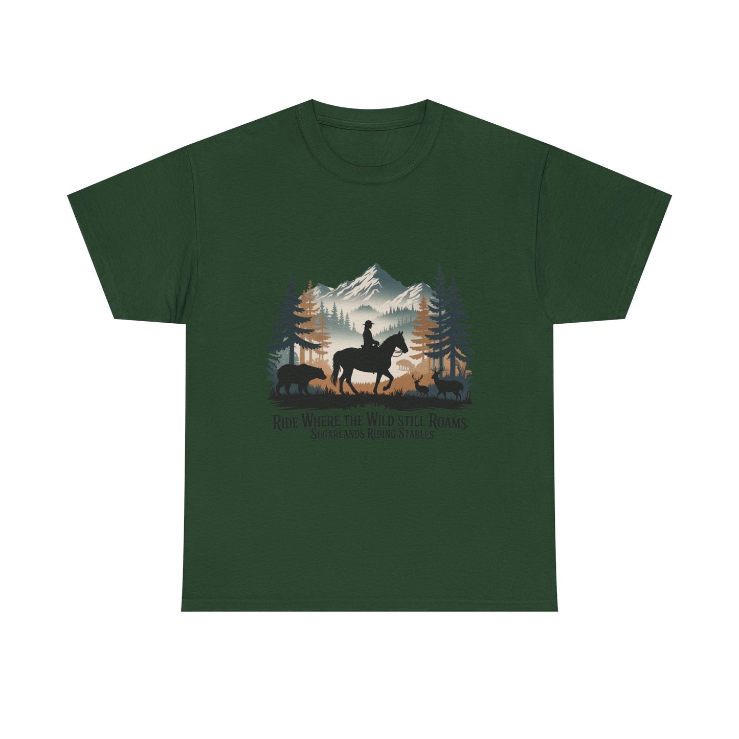 Ride Where the Wild Still Roams T-Shirt – Sugarlands Riding Stables Gatlinburg Tennessee Wildlife Tee