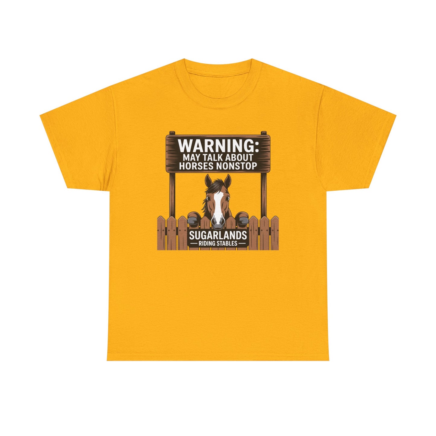 Horse Lover T‑Shirt — "Warning: May Talk About Horses Nonstop" Graphic Tee