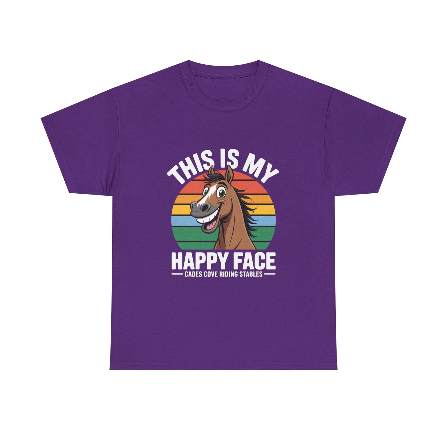 This Is My Happy Face Cades Cove Riding Stables Shirt – Funny Horse Adult Tee