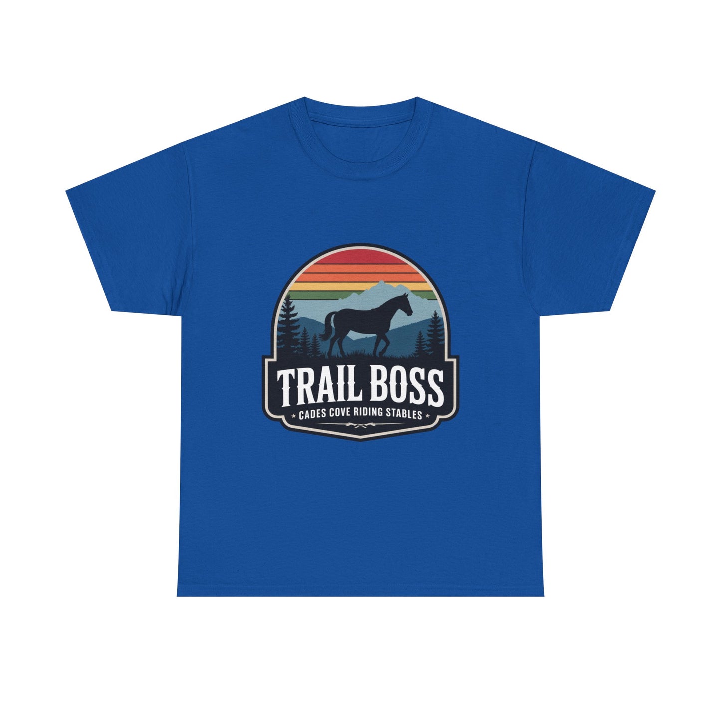 Trail Boss Cades Cove Riding Stables Shirt – Vintage Horseback Riding Smoky Mountains Tee
