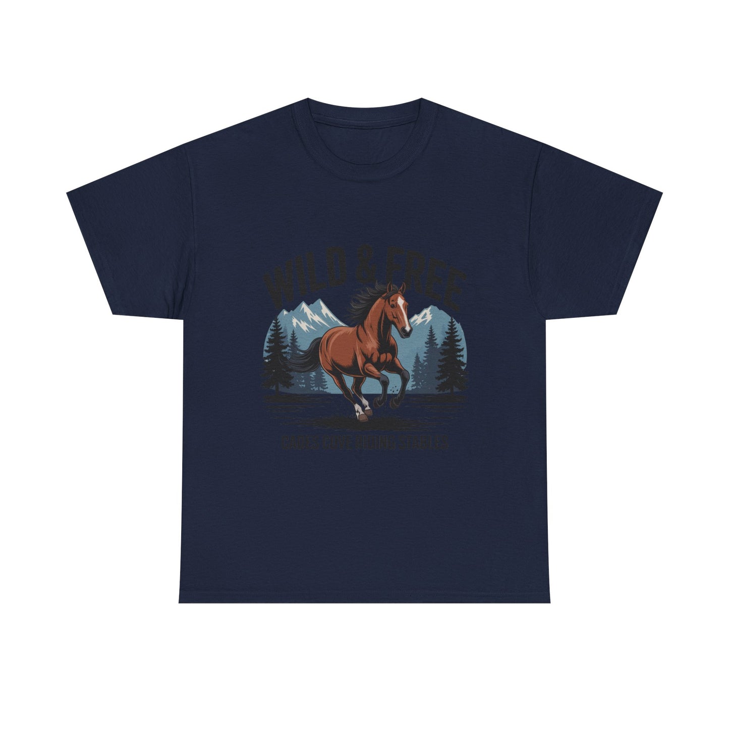 Wild & Free Cades Cove Riding Stables Shirt – Horse Lover Smoky Mountains Tee